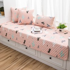 絎縫設計多用途生活棉墊, 粉紅色的仙人掌