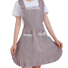 Ahope 荷葉邊圍裙, 咖啡, 1個