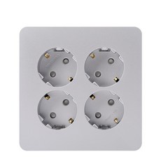 CHEIL ELECTRIC 4孔電源插座 銀色, 1個