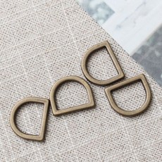 高級扁平D環 15mm, 古銅色, 100個