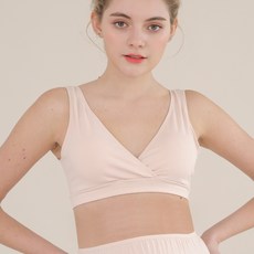 PETITMARIEE 背扣式舒適棉質彈性內置罩杯哺乳內衣背心