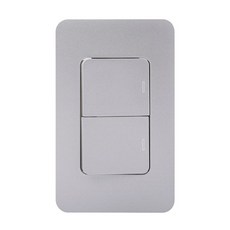 CHEIL ELECTRIC 雙開關面板 銀色, 1個