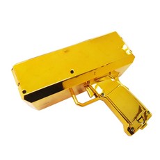 純色黃金鈔票槍派對道具, 單色, 1個