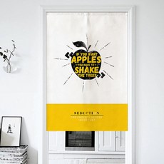 KONG K-LIVING HOME 黃色手繪隔間簾 一體式, D