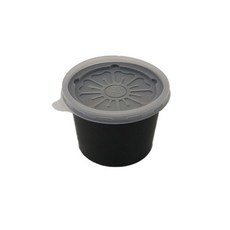 TINAPICNIC 飯湯用一次性外送容器 黑色 大 280ml, 1個, 100個
