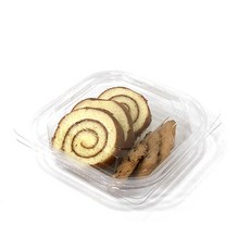 塑膠餐盒 透明, 1入, 100個