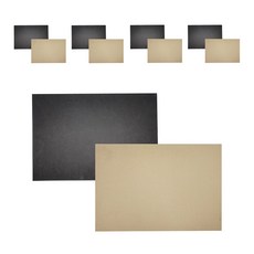 希望筆記紙硬紙板 黑色 5張+米色 5張, 4 開, 1套