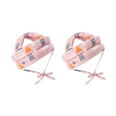 嬰兒安全防撞帽, 貓頭鷹款 粉色, 2入