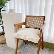 可水洗荷葉邊坐墊, 棉白楊