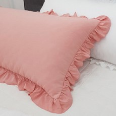 리치프릴 워싱면 쿠션 커버