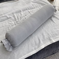Charmdeco荷葉邊糖果長抱枕長抱枕套, 灰色的