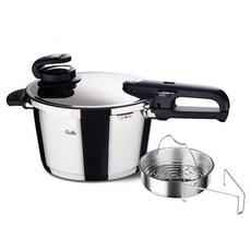 Fissler 菲仕樂 Vitabit Premium Vita Control電磁爐適用壓力鍋+蒸籠組, 4.5L, 混色