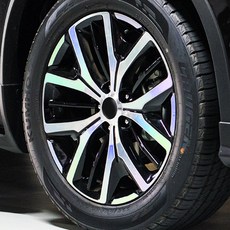 벤딕트 싼타페TM 인스퍼레이션 홀로그램 휠스티커, 혼합색상, 1개