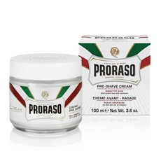 PRORASO 敏感肌鬍前膏 清新綠茶, 100ml, 1罐