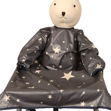 Jinirang 星星圖案防水長袖圍兜, 混色, 1入