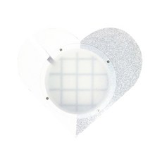 JHCompany閃亮亮片愛心存錢筒, 白色的, 1個