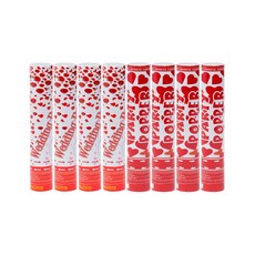 조이파티 웨딩폭죽 꽃잎 은박하트 4p + 은박하트 4p, 레드, 1세트