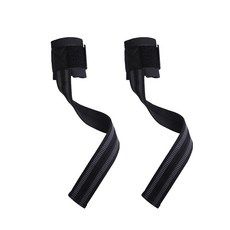 MEO健身綁帶提拉鐵桿引體向上手套 2入, 黑色的