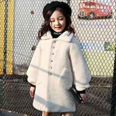 Bebemong Story 女童內裡鋪棉金釦大衣