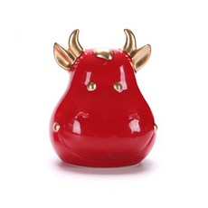 JHCompany黃金紅角牛存錢筒 头, 混色, 1個