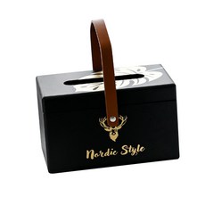 JHCompany Handle Plus 現代風面紙盒 L, 黑色, 1個