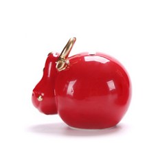 金角紅牛存錢罐, 混色, 1個