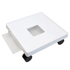 移動式方形花盆底座, 白色