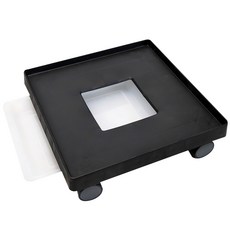 移動式方形花盆底座, 黑色