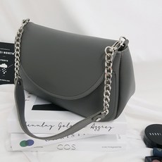 FROM HEAVEN 鏈條單肩斜背包 S304, 深灰色