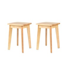도리퍼니처 데코 사각 스툴 보조의자 2p, 내추럴