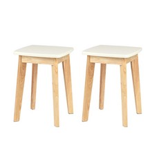 도리퍼니처 데코 사각 스툴 보조의자 2p, 아이보리