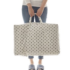 shez Home 滿版印花防水棉被收納袋, 白色的, 1個