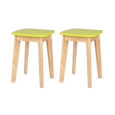 도리퍼니처 데코 사각 스툴 보조의자 2p, 그린
