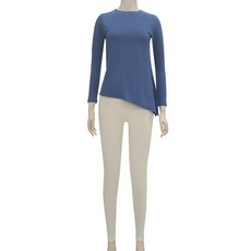 VENDIS 女性 La Nuit 側邊開衩長袖上衣 Y009 + Air Basic 九分內搭褲 Y002 套裝