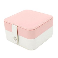 簡便粉彩攜帶式珠寶盒 粉紅色 Lv0009, 1個
