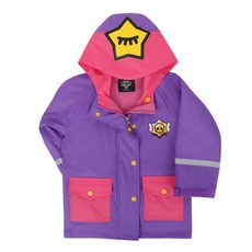 BRAWL STARS 拼色印花連帽雨衣