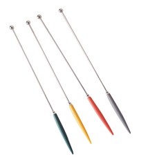 Bogen 艾菲爾銀色攪拌棒, 灰色, 珊瑚色, 維他命色, 橄欖色, 4個