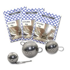 BATTLE FISHING 遊動式鎢鋼鉛錘頭 1g TCBS-P-10, 15個