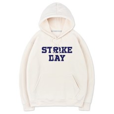 VENHIT STRIKE DAY字樣寬鬆刷絨連帽T恤