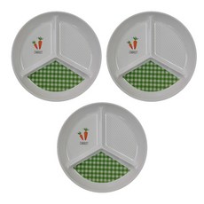 復古3格盤子, 混色, 3個