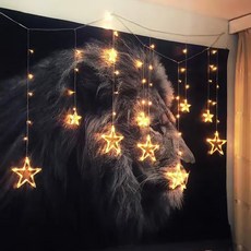 12星花環燈串 電池款, 混色, 1個