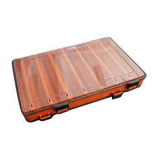 藍色海洋擬餌釣魚收納盒雙面釣魚配件盒, 紅色的