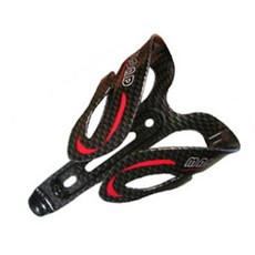 HObI 碳纖維紋路自行車水壺架, 紅色, 1個