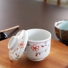 紅花蒸蛋杯+蓋子套組, 混色, 2套