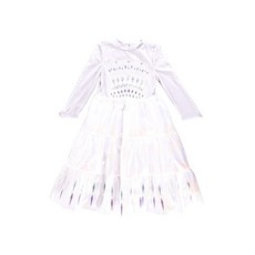 Lil Fang Disney Frozen 2 Elsa Rainbow Cloak Ruffle Cancan Dress Costume 130, 混色