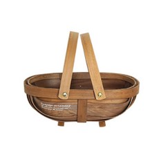 JH Company 基本木材儲物籃 M, 黑暗的, 1個