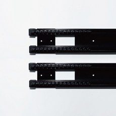 Elrin Studio調節式雙層窗簾軌 2入, 黑色的