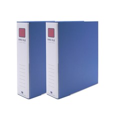 Heemang 2孔管夾式活頁夾 A4 6X8 素色 Br4687, 藍色, 2個