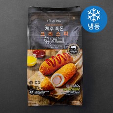 HEATING 제주 흑돈 크리스피 핫도그 (냉동), 95g, 4개