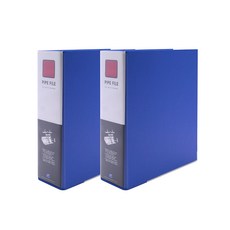 Heemang 2孔管夾式活頁夾 A4 7X8 素色 Br4787, 藍色, 2個